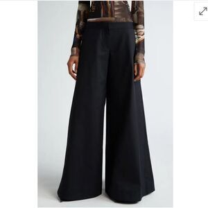 PUPPETS AND PUPPETS Rave Wide Leg Chino Trousers in black